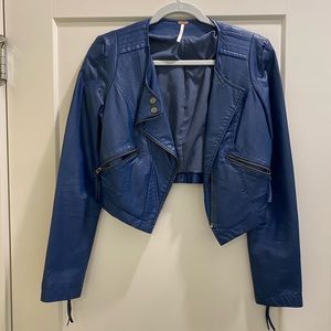 Free People Crop Leather Jacket